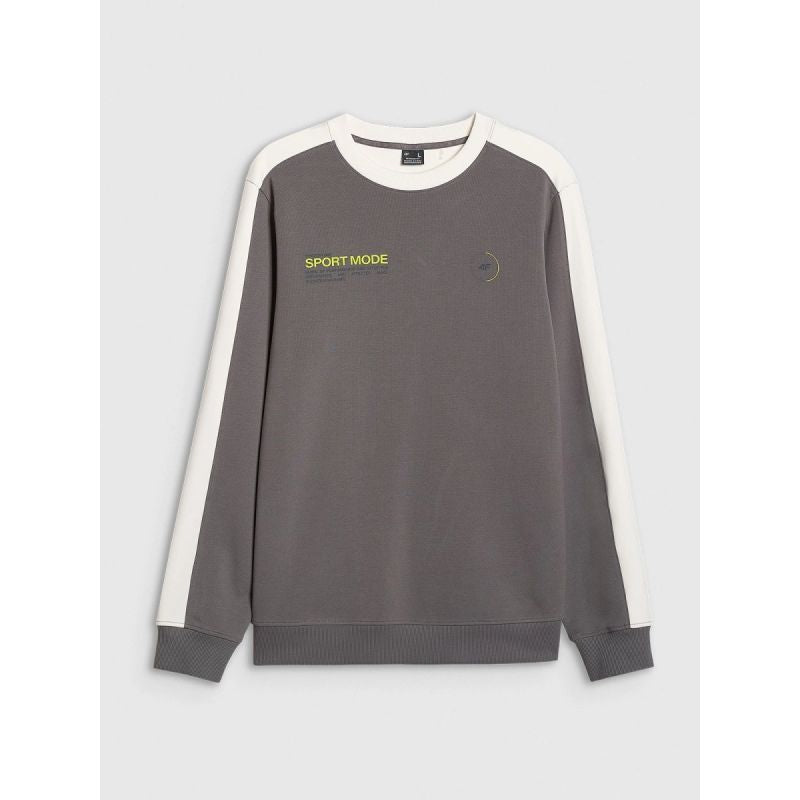 Men's sweatshirt without zipper, without hood, 4F 4FRAW25TSWSM2457-23S pulóver