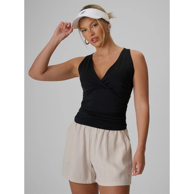 Women's slim top with gathers 4F