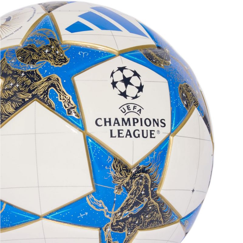adidas UCL Mini 25/26 League Stage Football White, Blue, and Gold JP1544 labda