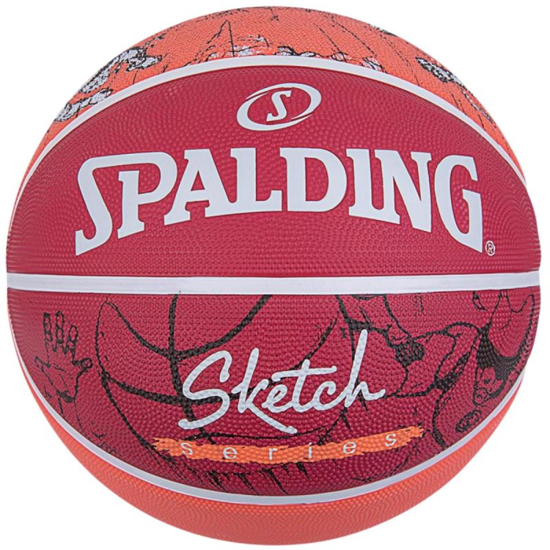 Basketball Spalding Sketch Jump Size 7 Red Orange narancssárga kosárlabda