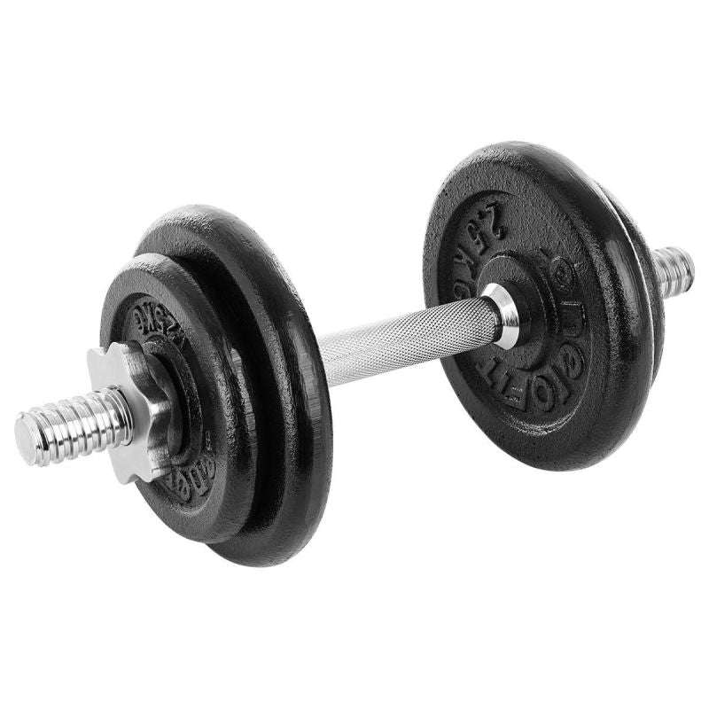 Enero Cast Iron Dumbbell 10 Kg Fit Case fekete dumbbell, strength training equipment, training equipment