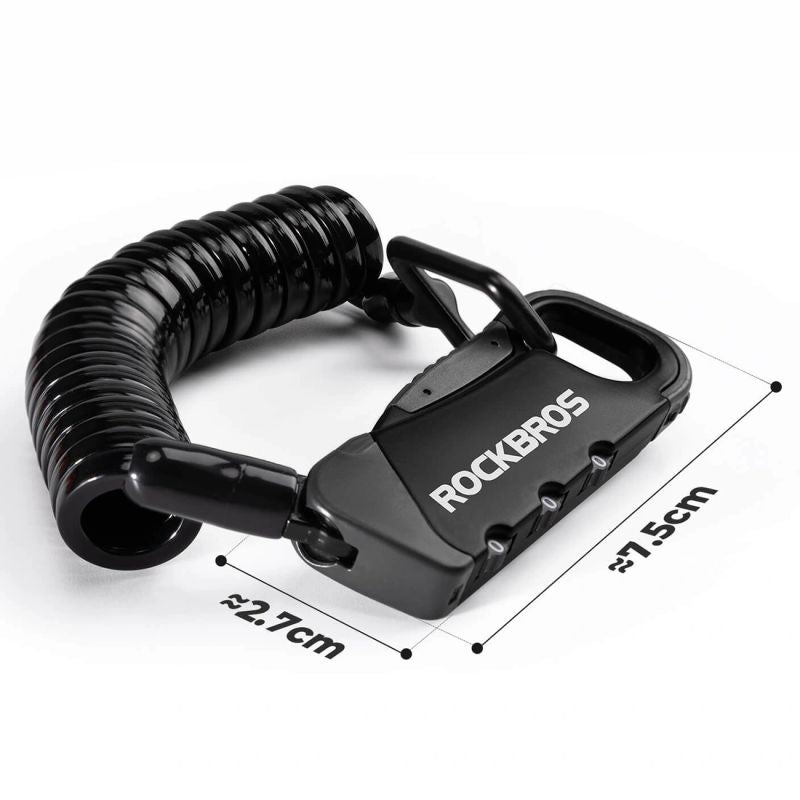 Rockbros RBK6N Combination Bike Lock - Black