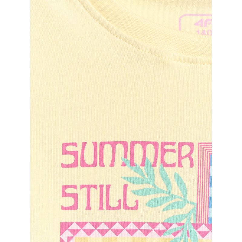 4F Girls' regular printed T-shirt ruházat 4FJRSS26TTSHF4418-73S