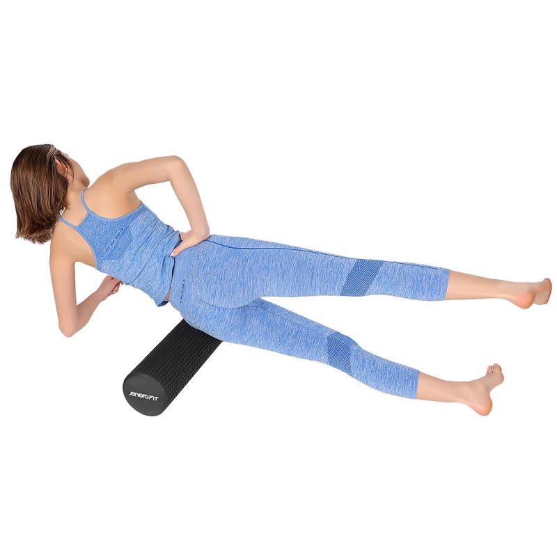 Enero FITNESS YOGA ROLLER EVA WITH NUTS FIT fekete training equipment