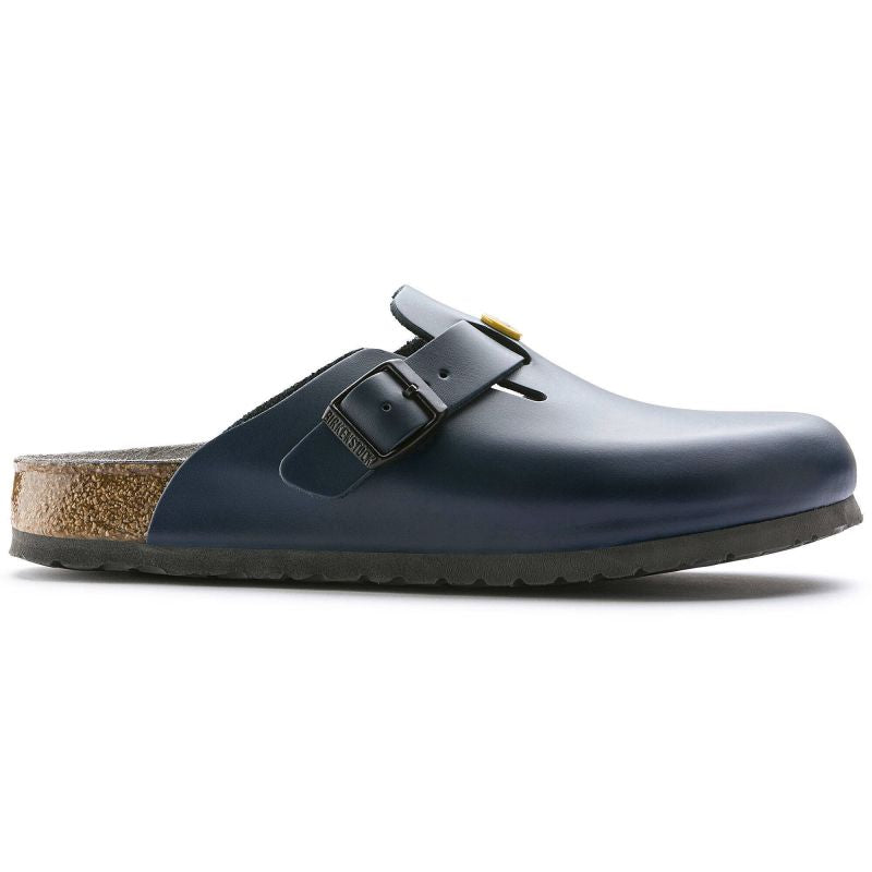 Birkenstock Women's Boston ESD Blue clogs natural leather narrow slippers (0061388) cipő