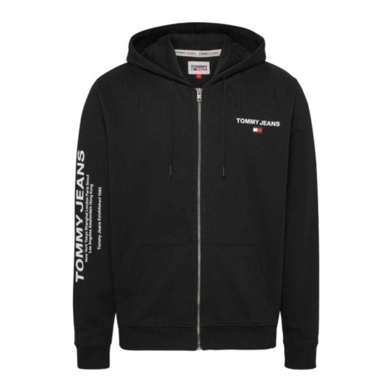 Tommy Hilfiger TJM Reg Entry Zip Hoodie Men's Black - DM0DM17783-BDS fekete kapucnis pulóver