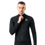 Rockbros ROAD TO SKY windproof insulated cycling jersey S - black s \ czarny pulóver