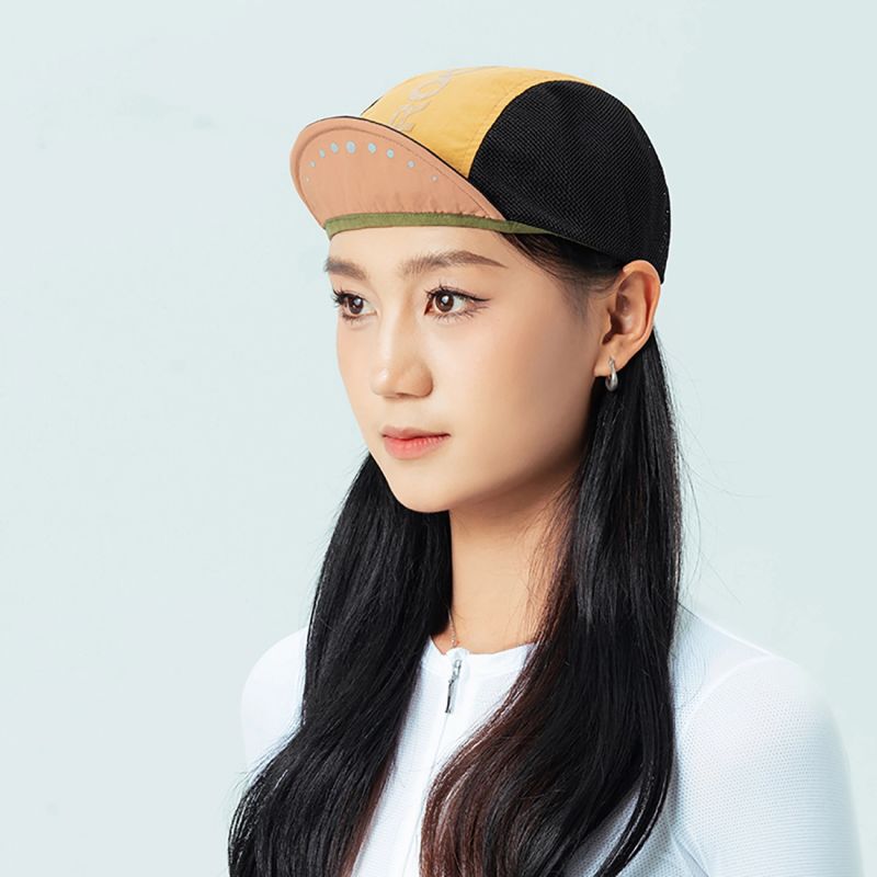 Rockbros Cycling Cap with Visor, Helmet Cover - Yellow