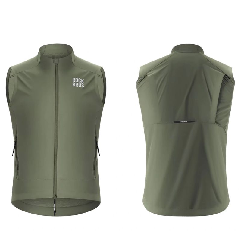 Rockbros Windproof Vest Spring/Autumn Size L - Green zielony \ l vests