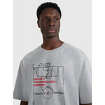 Men's oversize printed T-shirt 4F 4FRAW25TTSHM3257-27M