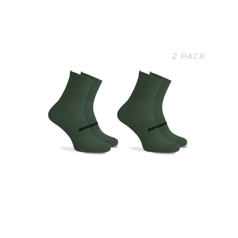 Rogelli ESSENTIAL socks green 2pack zöld zokni
