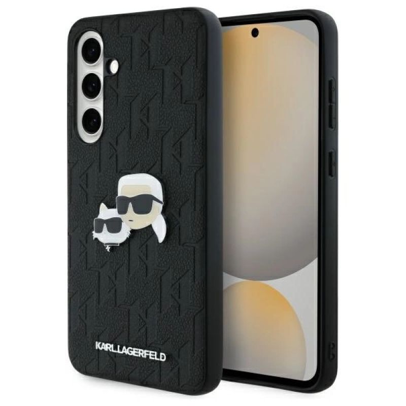 Karl Lagerfeld KLHCS24FEPGKLKCPK Sam S24 FE S721 /black hardcase Monogram Karl&Chaoupette Head Pin fekete cases