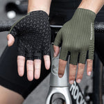 Rockbros Breathable Short Finger Cycling Gloves, Size: S - Green zielony \ s kesztyű