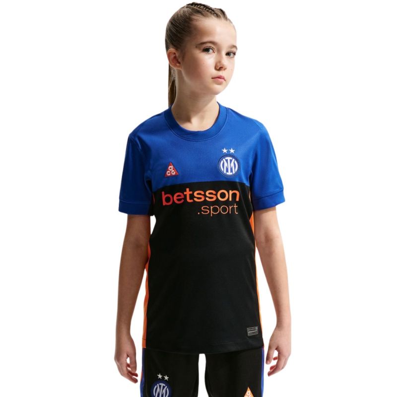 Nike Inter Milan 2026 Stadium SE Kids' Jersey Black and 413 kék mez 158014XL