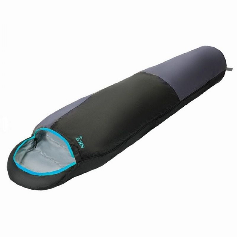 NILS CAMP NC1705 Ultra Light Sleeping Black and menta hátizsák