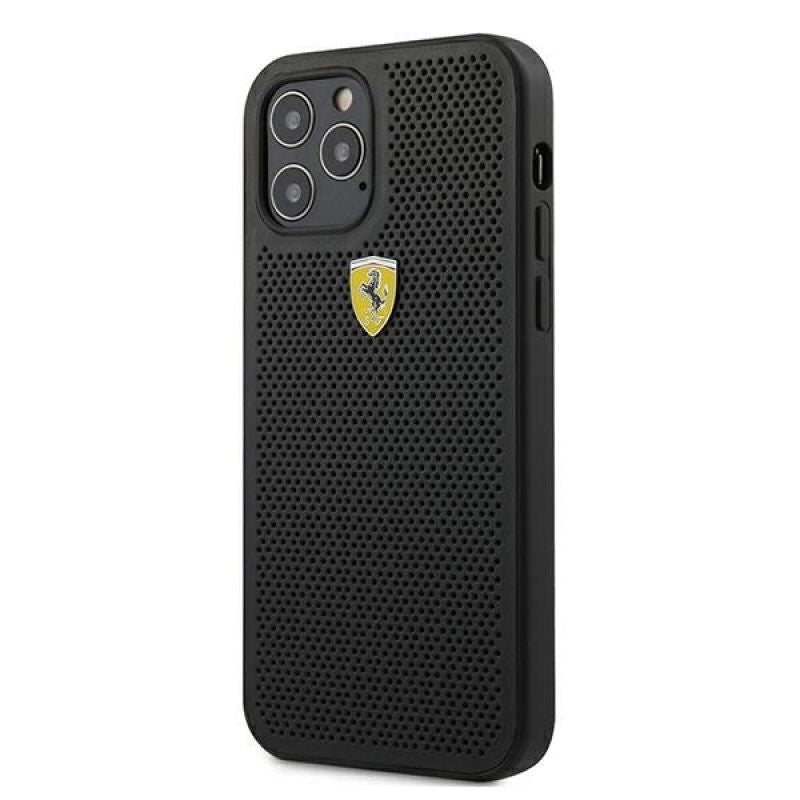 Ferrari FESPEHCP12MBK iPhone 12/12 Pro 6.1" /black hardcase On Track Perforated fekete pulóver