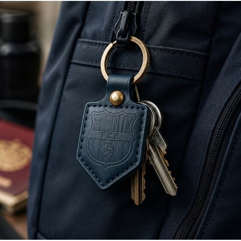 FC Barcelona keychain original licensed leather pennant BLL7061N