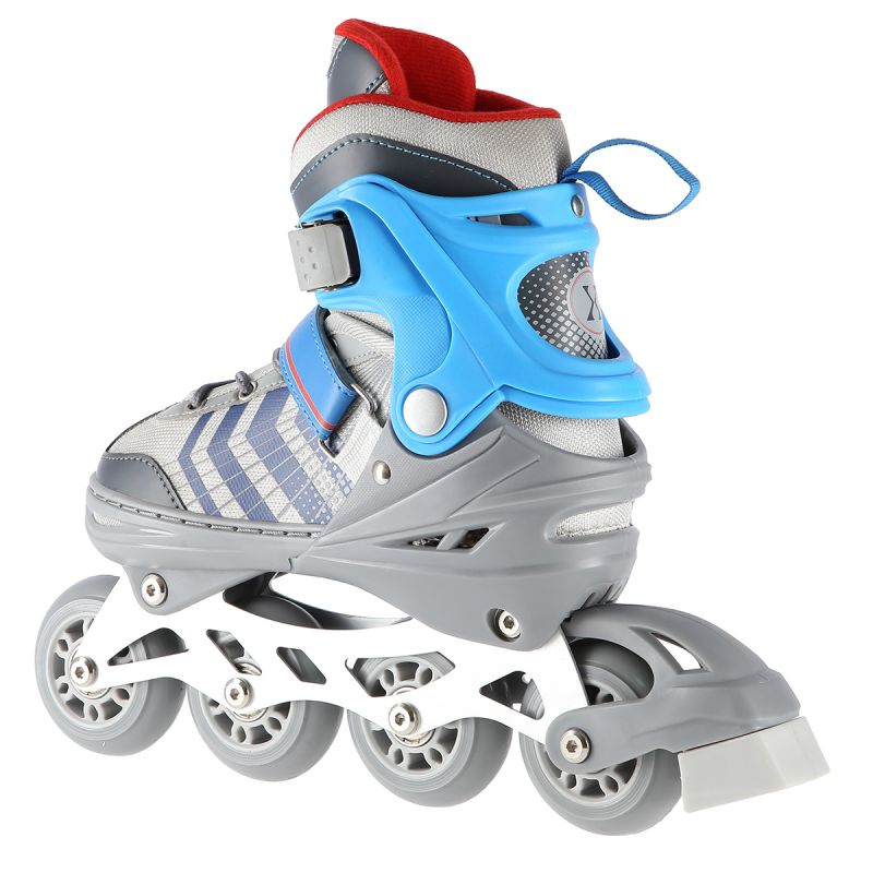 NH18192 4in1 GREY-BLUE SIZE L(39-43) ROLLER SKATES WITH HOCKEY SLEEVE NILS EXTREME kék póló
