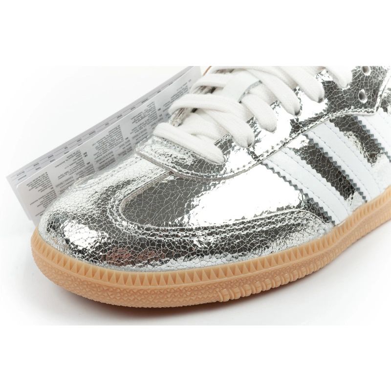 Adidas women's sports shoes Samba OG silver sneakers fashionable leather szürke sportszár