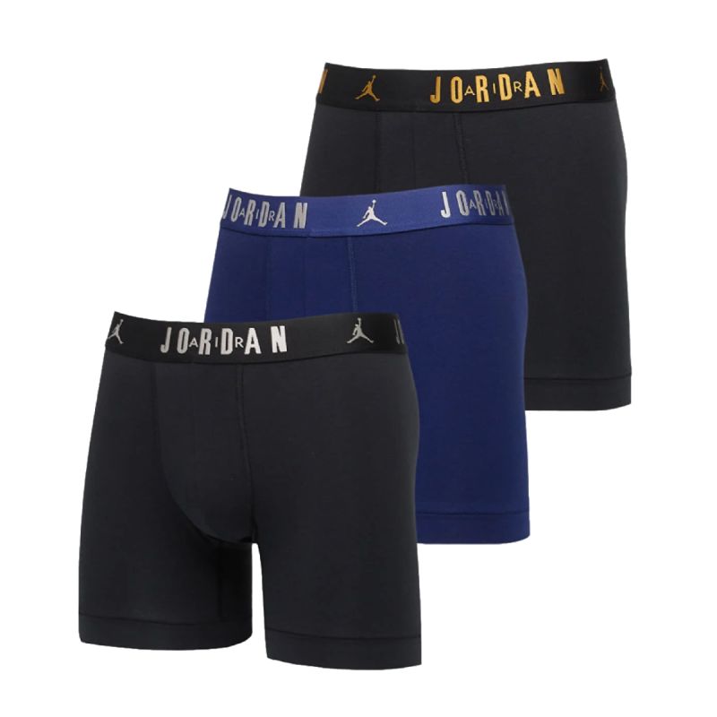 AIR Jordan Men's Flight Cotton Core 3-Pack Boxer Brief - fekete ruházat