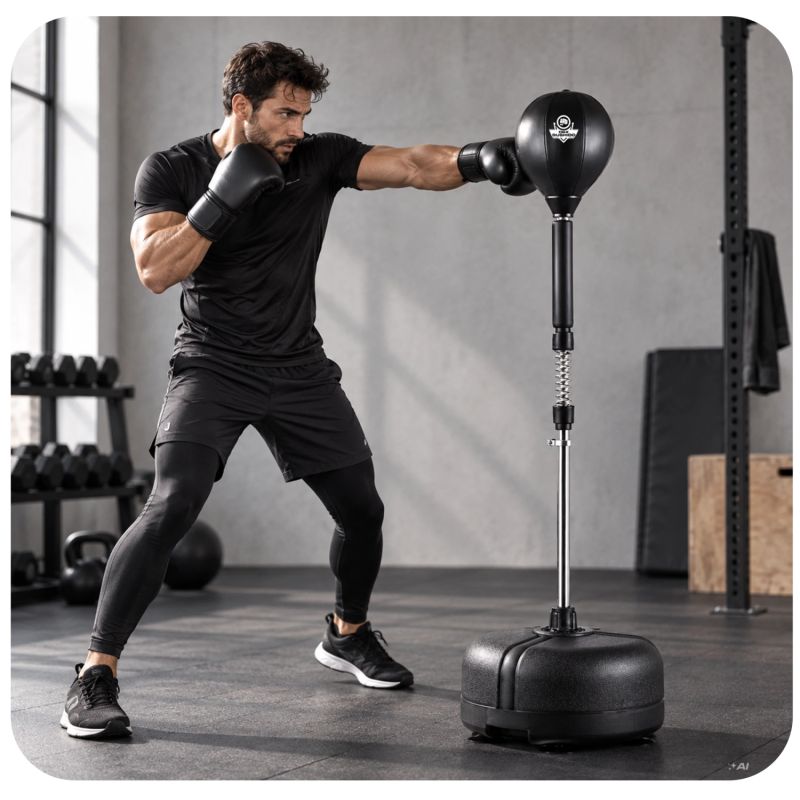 DBX Bushido Standing boxing for adults, adjustable, reflex | fekete labda TLS-NK