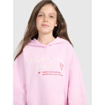 Oversized sweatshirt with hood, unzipped, for girls, 4F 4FJRAW25TSWSF2429-56S kapucnis pulóver