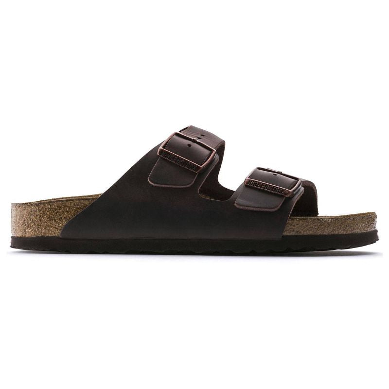Birkenstock Arizona Soft Footbed Oiled Leather Habana Narrow Women's Slides (0452763) cipő