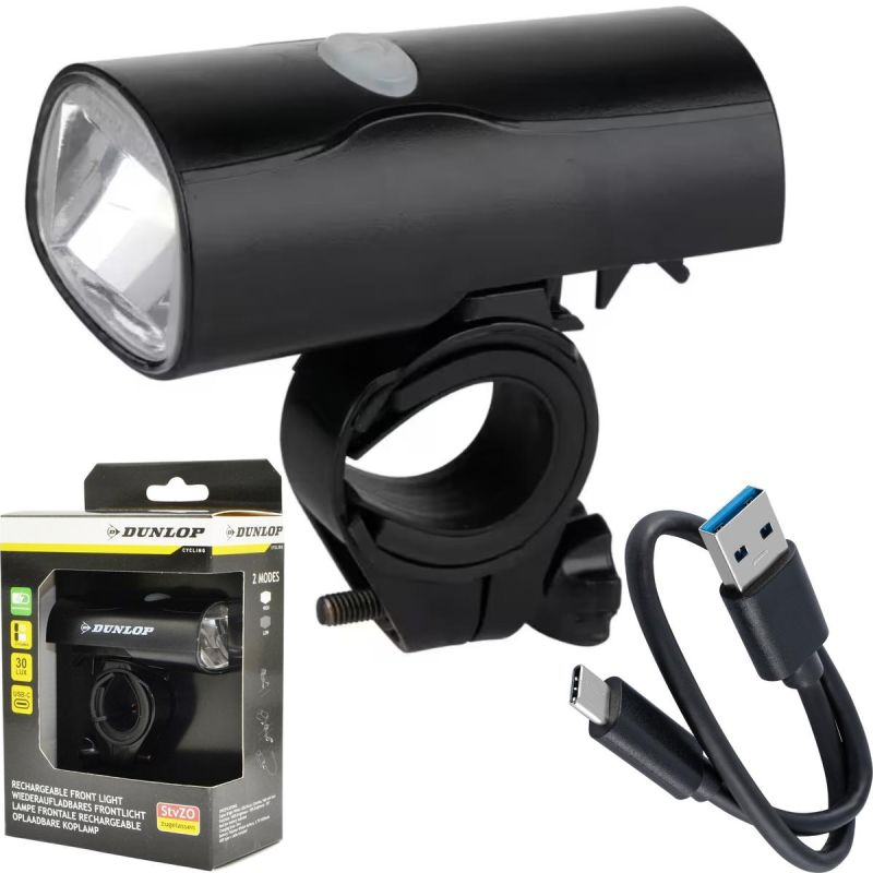 Dunlop Usb-C Led Front Bike Lamp Certified 2 Modes kiegészítő GSP-332345