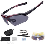 Rockbros 10001 Polarized Cycling Glasses - Black and Red czarny || czerwony training equipment