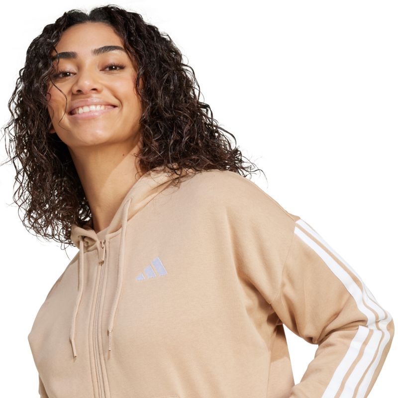 adidas Essentials 3-Stripes Full-Zip Fleece Hoodie W JX7706 pulóver