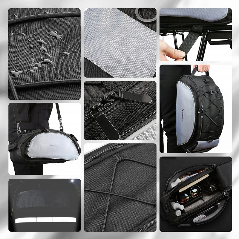 Wozinsky Bike Pannier with Shoulder Strap 13L Black ( ) fekete táska 304004-47865