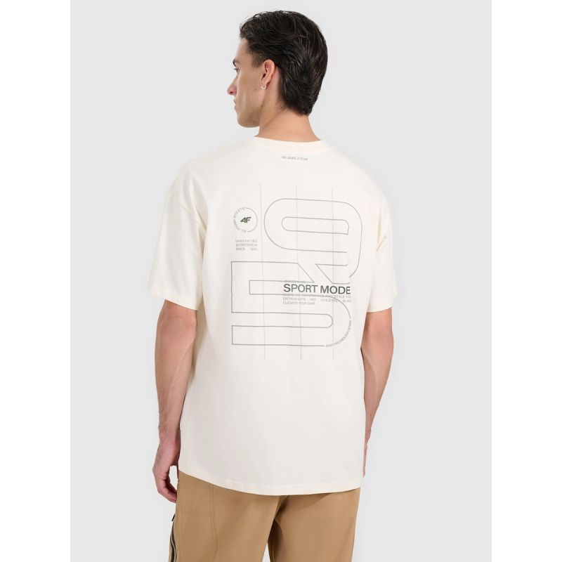 Men's oversized printed T-shirt 4F 4FRAW25TTSHM3220-11S póló