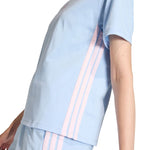 Women's adidas Essentials 3-Stripes Cotton T-shirt, light blue KB7119 2xs shirts