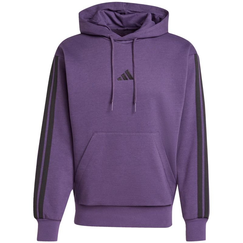 adidas Men's Essentials 3-Stripes Fleece Sweatshirt Purple JX0740 Kiegészítő