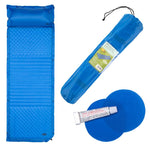 NILS CAMP NC4001 self-inflating mat with pillow, blue - 3.8 cm