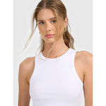 Women's slim ribbed knit top 4F