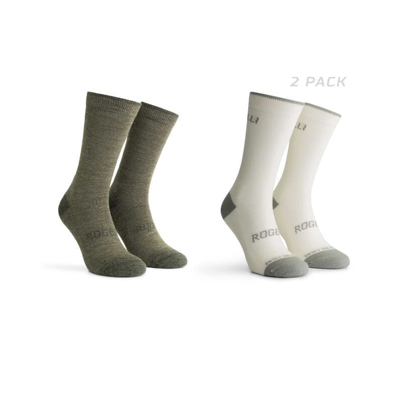 Rogelli WOOL socks 2-pack military/sand zokni
