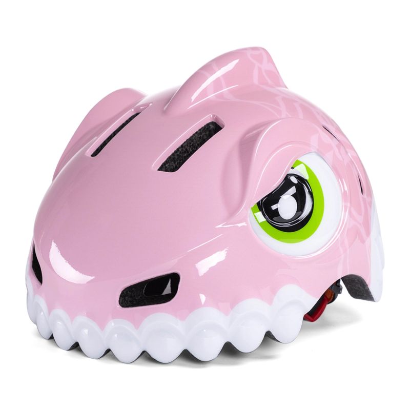 Wozinsky Children's Bike Helmet Dinosaur Pattern S - Pink różowy védőfelszerelés HT-62C-199830