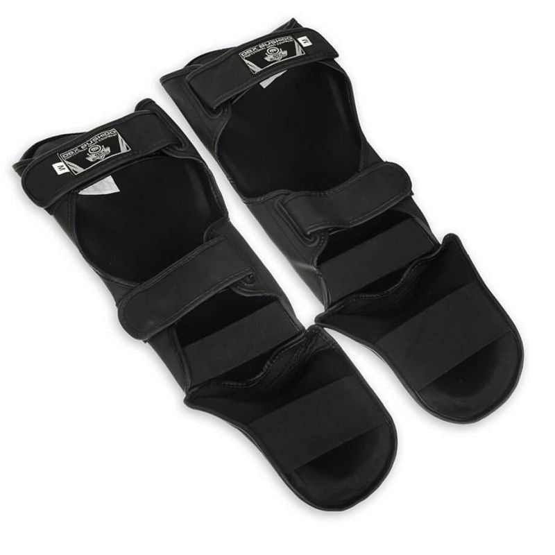 DBX Bushido Shin guards - "Black Master" shin guards - fekete protectors and knee pads
