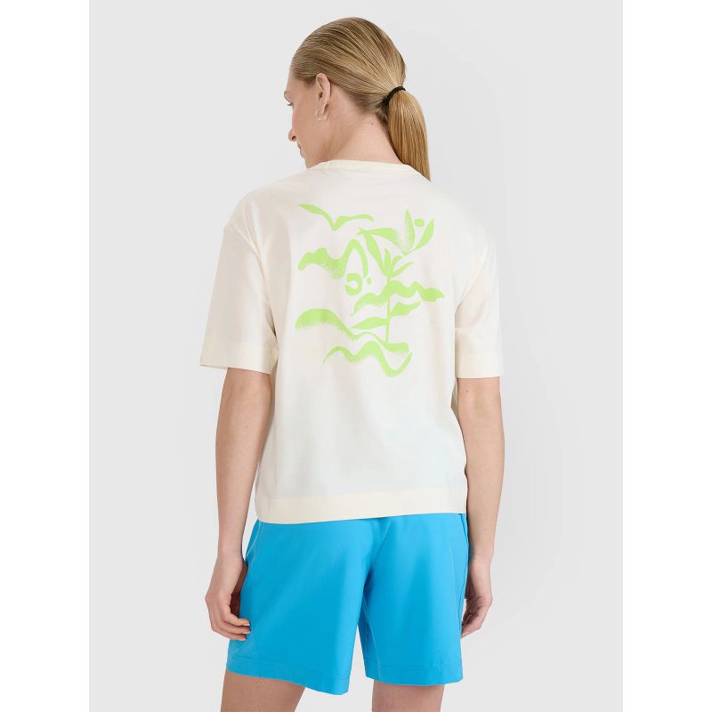 Women's regular printed T-shirt 4F 4FWSS25TTSHF1967-11S póló