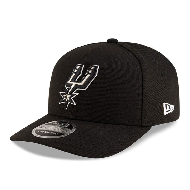 New Era 9SEVENTY San Antonio Spurs NBA Team Black Stretch Snapback Cap - uniwersalny baseball sapka