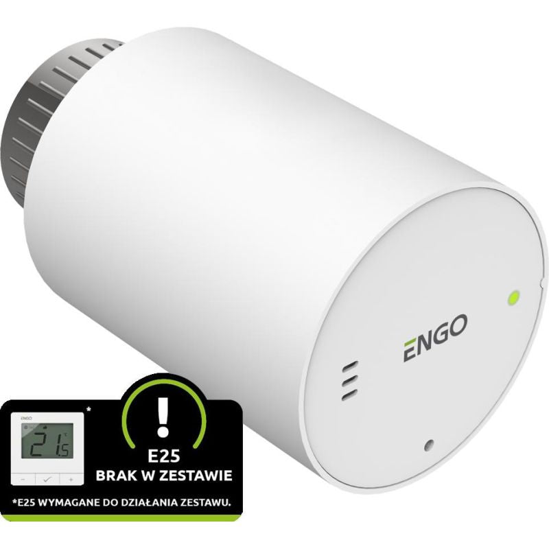 ENGO Controls radiator head - wireless, electronic, M30x1.5, battery-powered, white