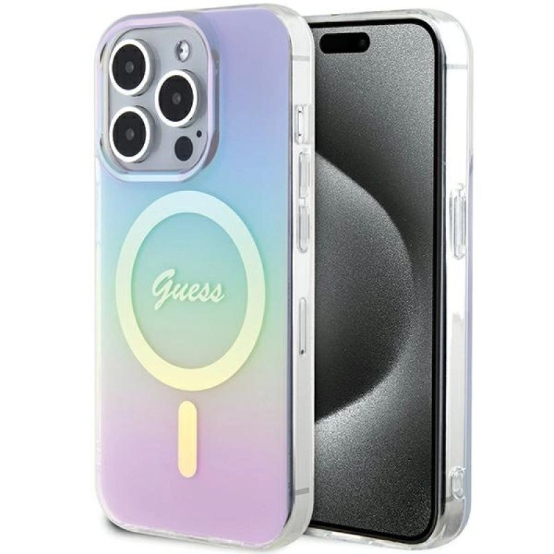 Guess GUHMP15XHITSU iPhone 15 Pro Max 6.7" /purple hardcase IML Iridescent MagSafe lila cases
