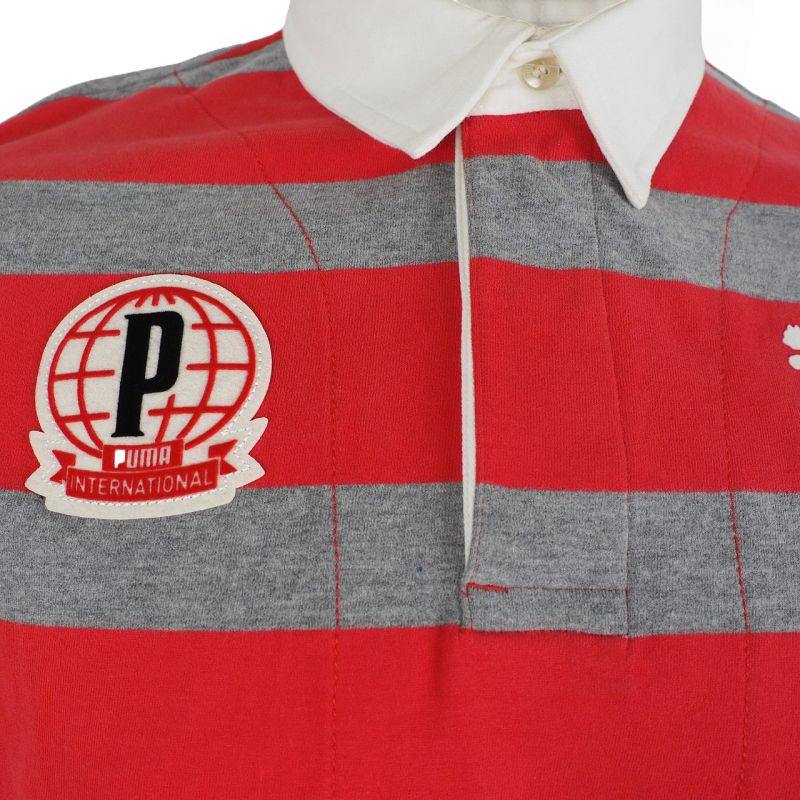 Puma Polo Men's T-Shirt Red and Gray 558241 09 Ruházat