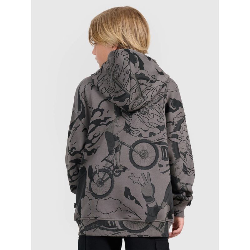 4f Boy's sweatshirt with hood, open, 4FJRAW25TSWSM2343-90A General