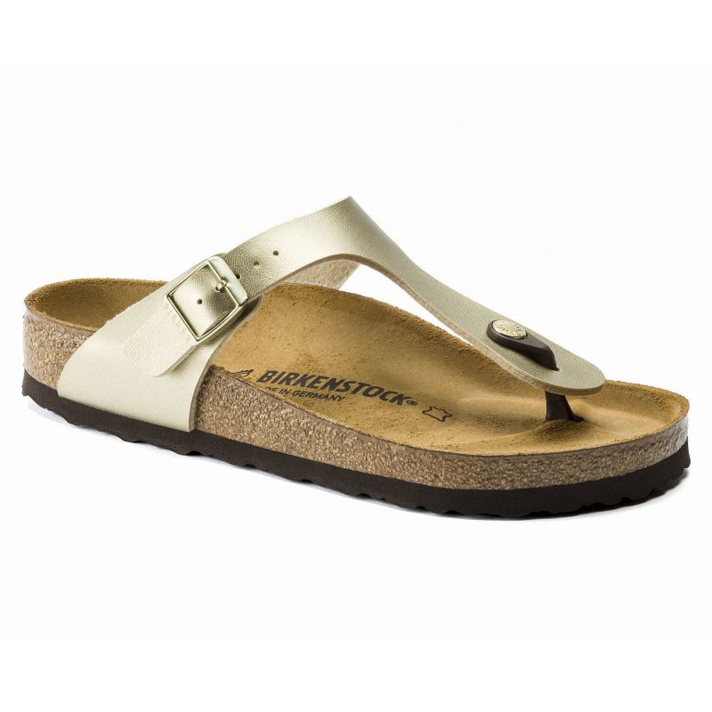 Birkenstock Gizeh Birko-Flor Gold women's flip-flops narrow (1016109) general