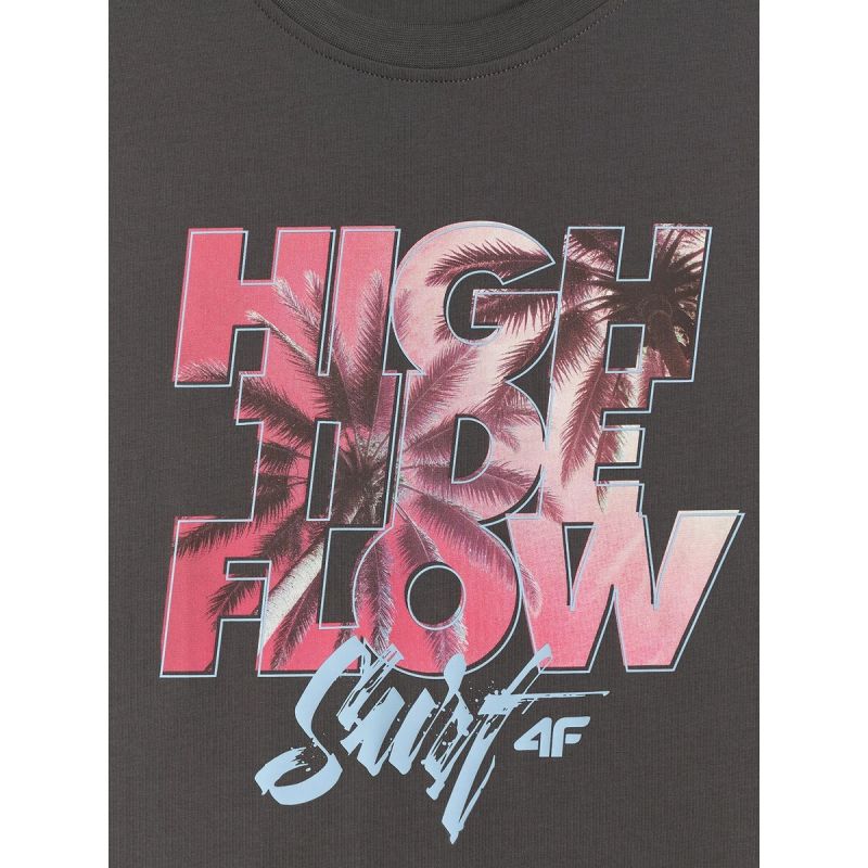 4F Men's regular printed T-shirt póló 4FRSS26TTSHM4292-22S