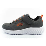 Skechers Bounder children's sports with Velcro, lightweight, fashionable gray szürke utcai cipő