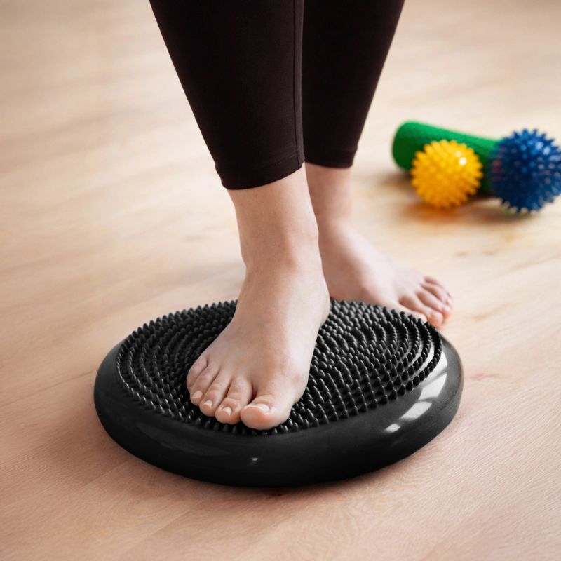 Wozinsky WPSD-02 sensory cushion for rehabilitation hedgehog - black czarny elektronika 304004-195527