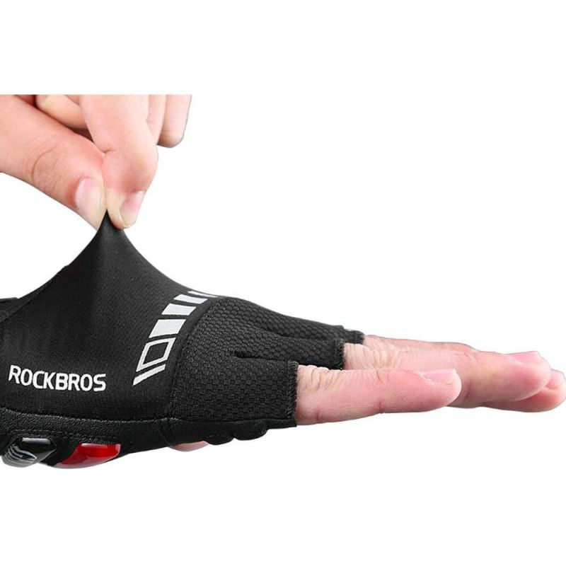 Rockbros S143-BK cycling gloves with gel inserts - black fekete kesztyű